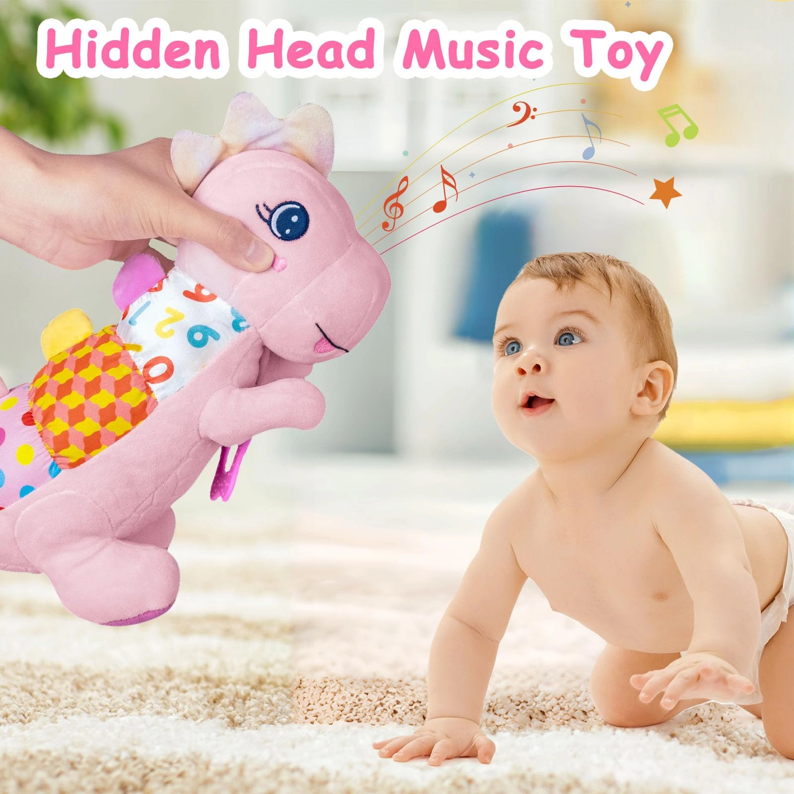 Baby Dino Plush - 0-3-6-12+ Months Cotton Animal