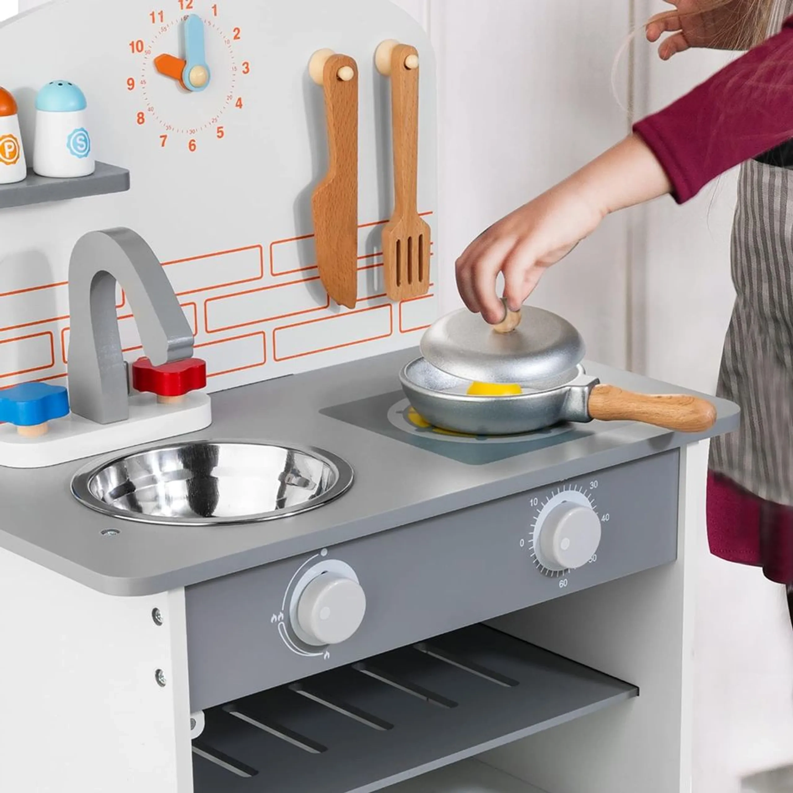 Kids Kitchen Wooden Pretend Playset (5551007-MMM-913)