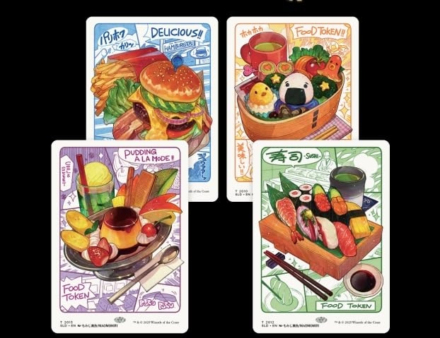 MTG Decks & More Secret Lair: Food Tokens - Oishii! - 4x food tokens