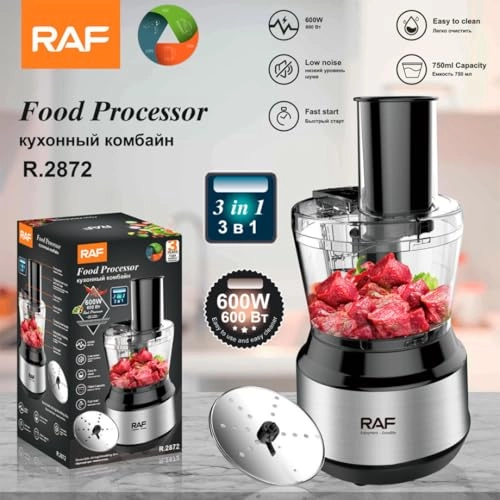 3-in-1 Food Processor - 750ml 600W