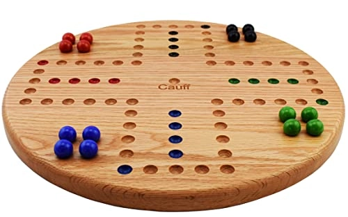 Marble Game - Solid Oak Wood Hand Painted Holes