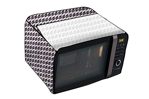 Microwave Oven Cover - 25 Liters Gingham Pattern Beige