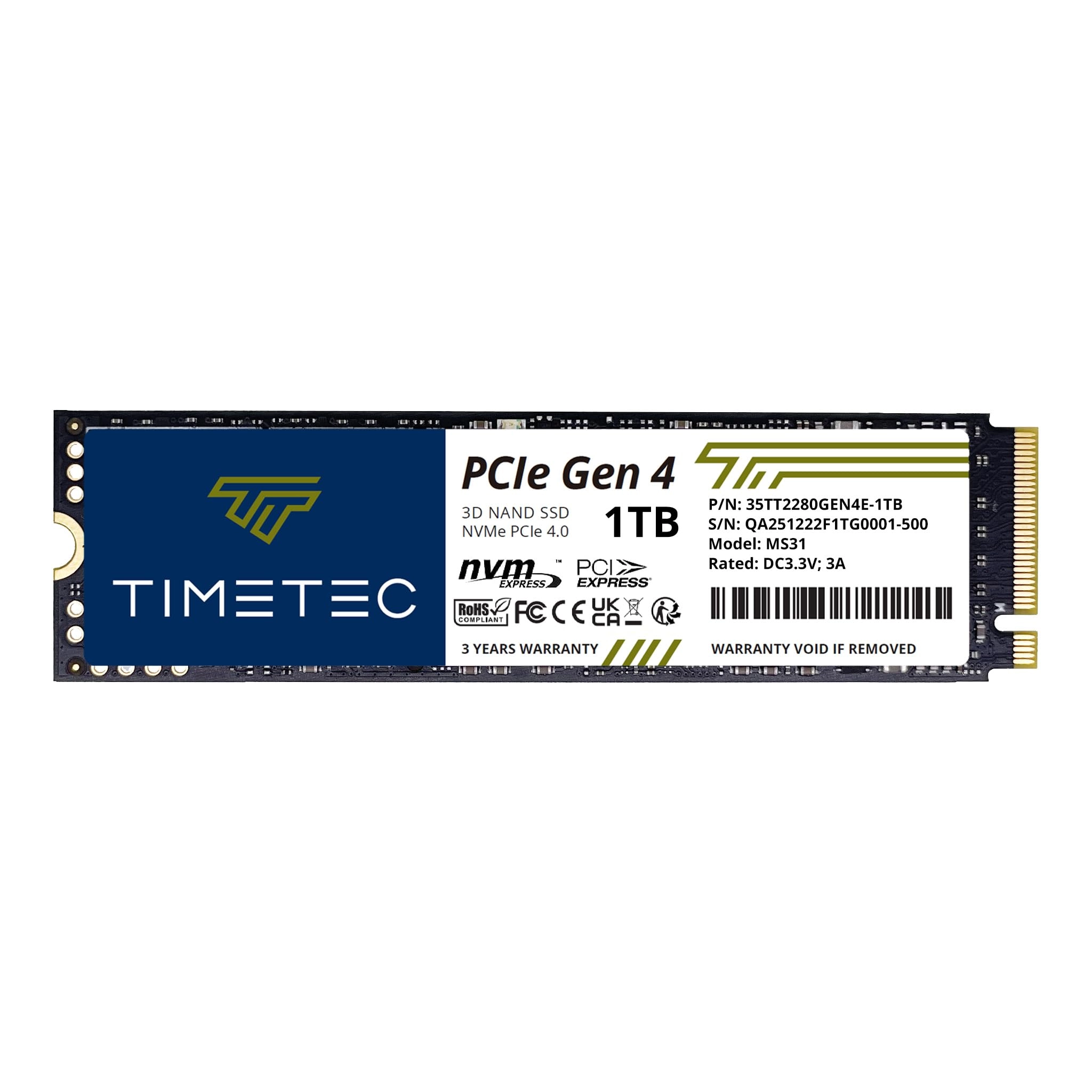PCIe SSD NVMe M.2 2280 - 1TB