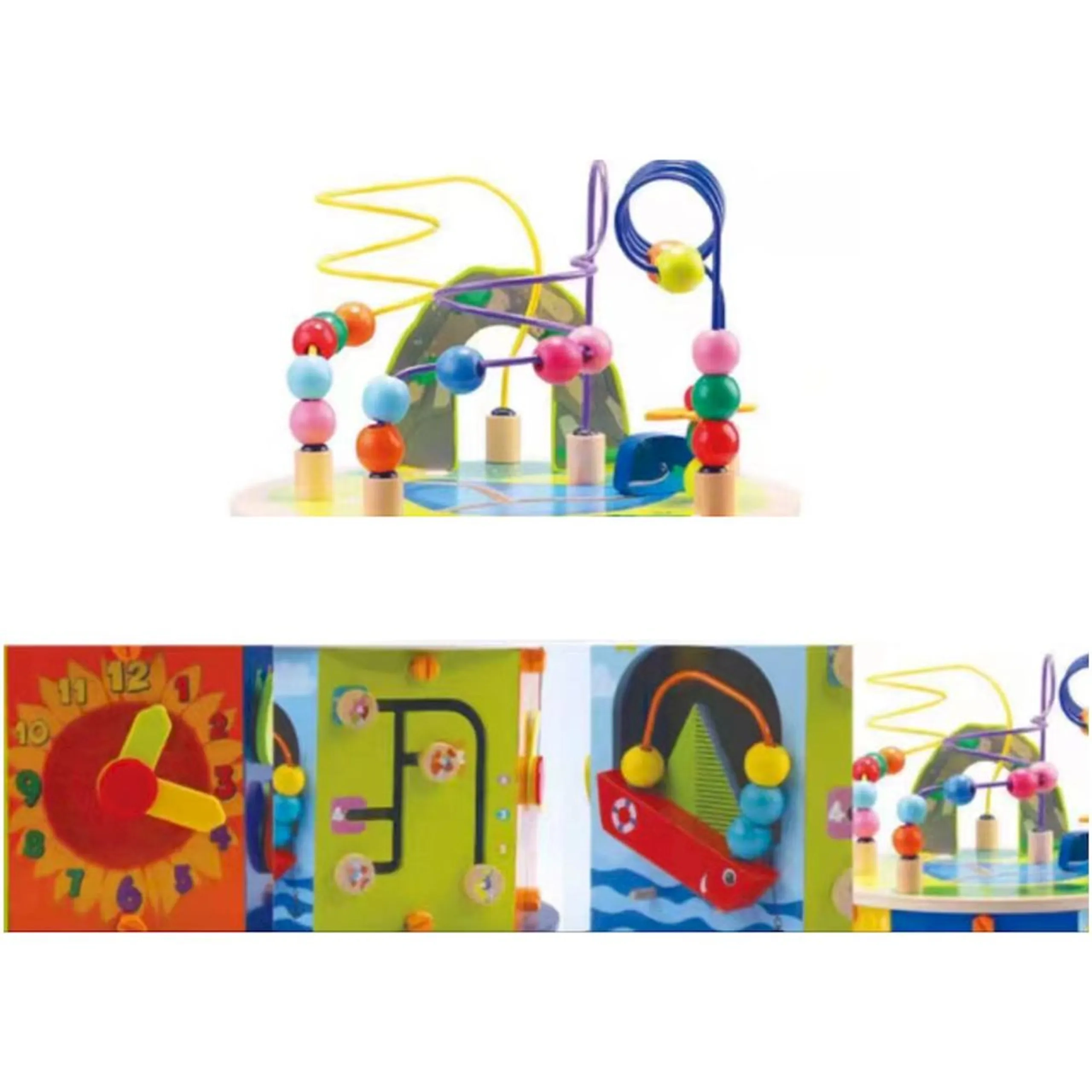 8-in-1 Multifunction Wooden Activity Cube - 2+