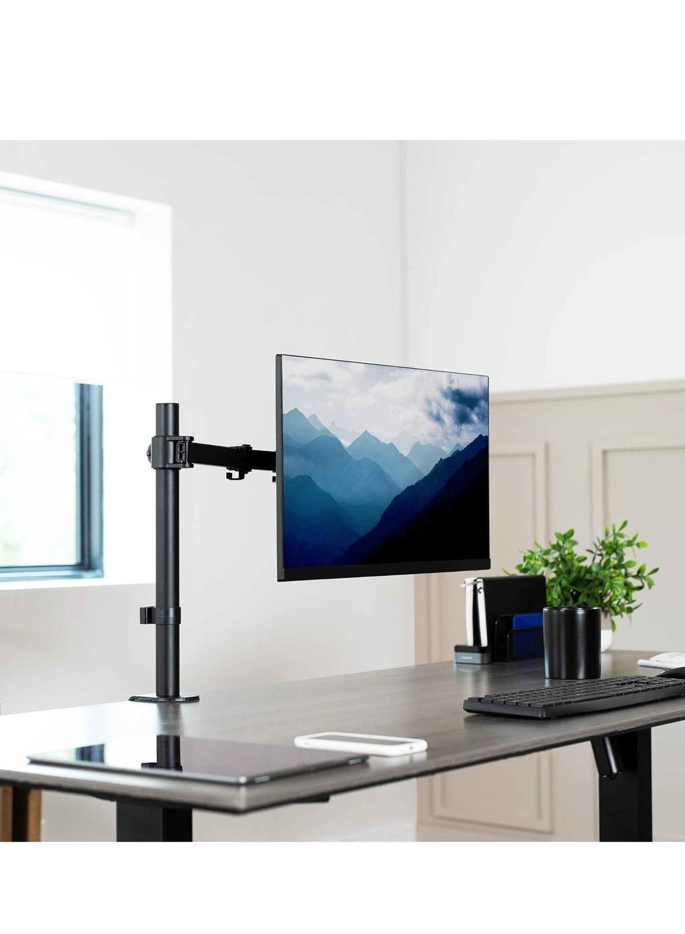 Single Monitor Arm Mount - 38 in 75x75mm 100x100mm