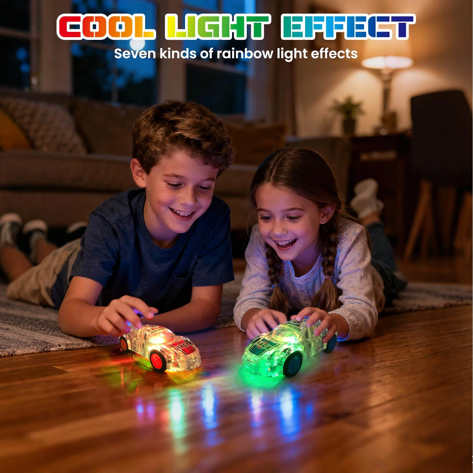 LED Light Up Pull Back Car - 2 pcs