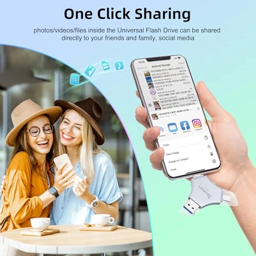 USB 3.0 Flash Drive - Lightning/Type-C/USB for iPhone 128GB