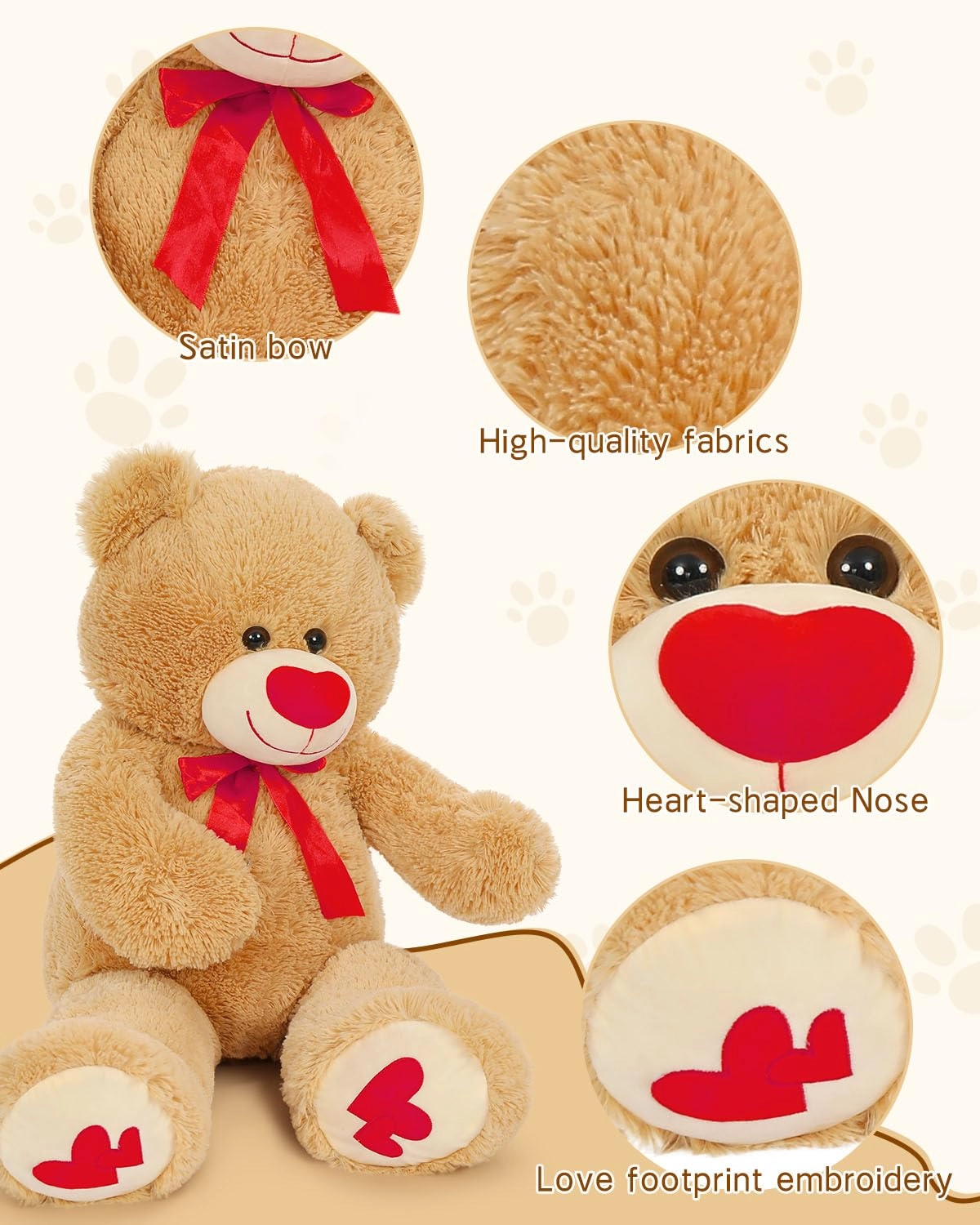 Teddy Bear - 39 inches Gray