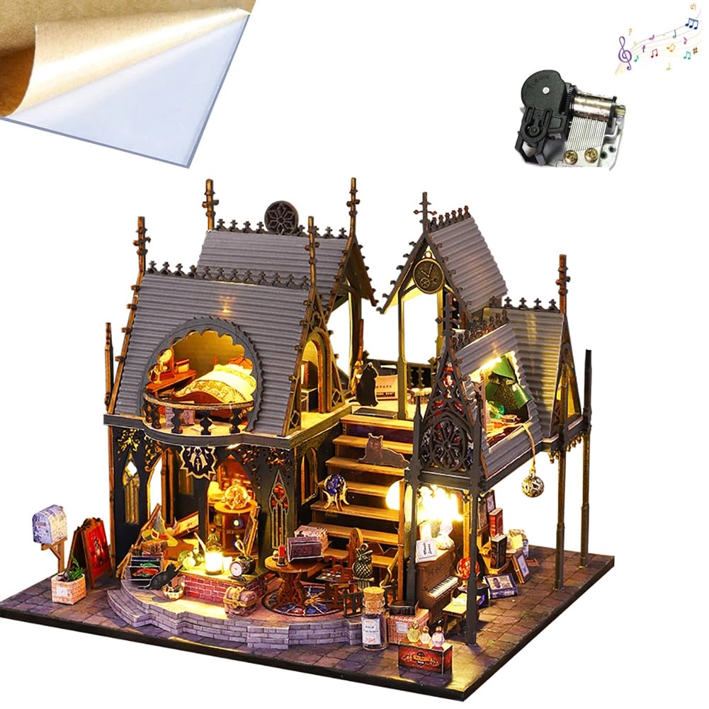 Miniature Wooden Dollhouse Furniture Kit - Creative Room 1:24