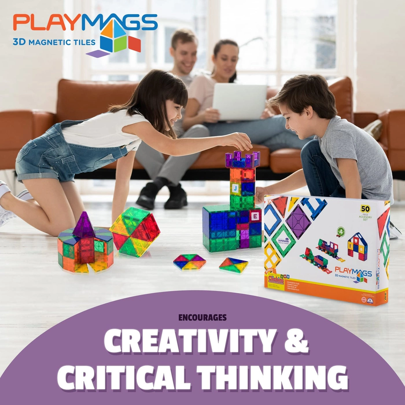 Magnetic Tiles Train Set