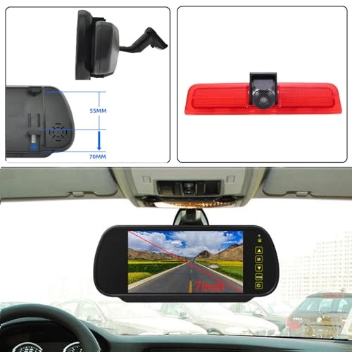 Car Rear view Camera - Night vision 628*586 pixels + Rear View Mirror - 7" LCD