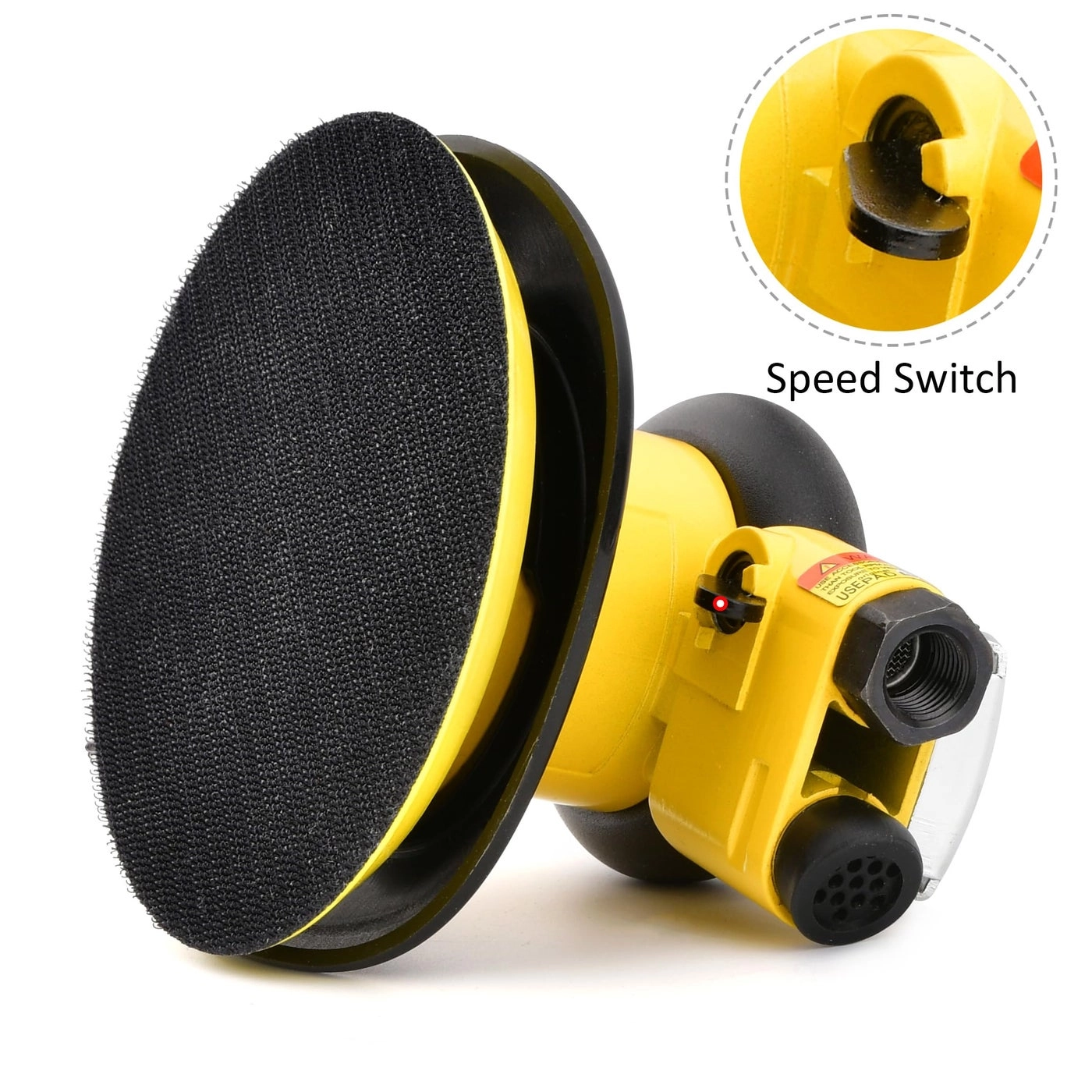 Random Orbital Palm Sander - Dual Action Pneumatic Low Vibration