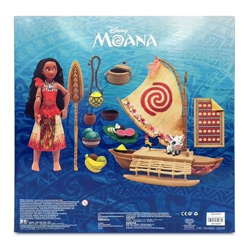 Moana Small Doll + Floating Boat + Friend Figures