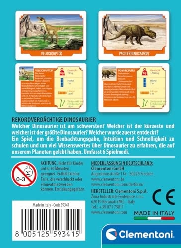 Galileo Games Record Suspect Dinosaurs - Card Game (German)