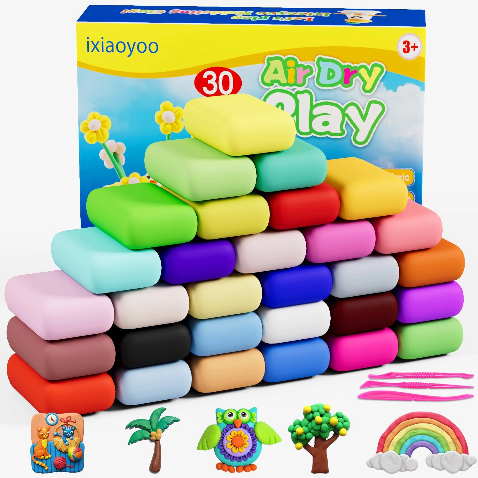 Ixiaoyoo Air Dry Clay - 450g 30pcs.