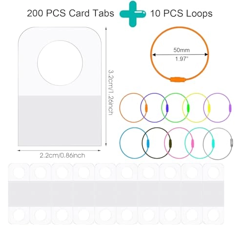 Silicone Case - Blue for Yoto Mini + Card Tabs&Rings - 200 pcs 10 rings