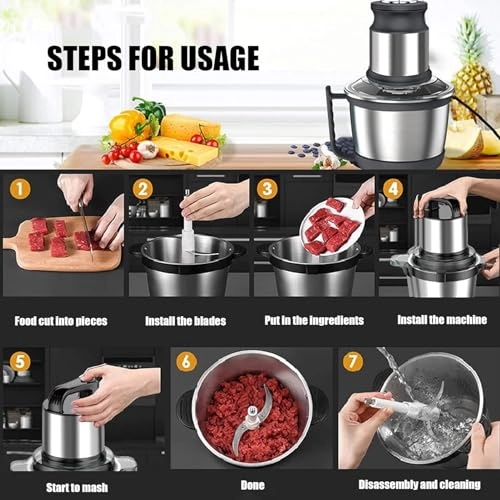 Electric Grinder Chopper Mincer - 800W 4L