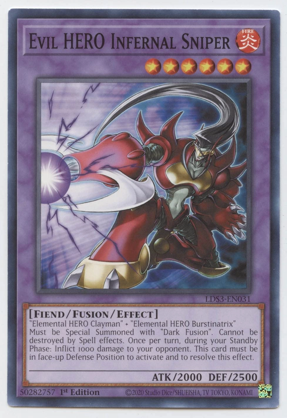 Yu-Gi-Oh! Evil Hero Infernal Sniper - LDS3-EN031