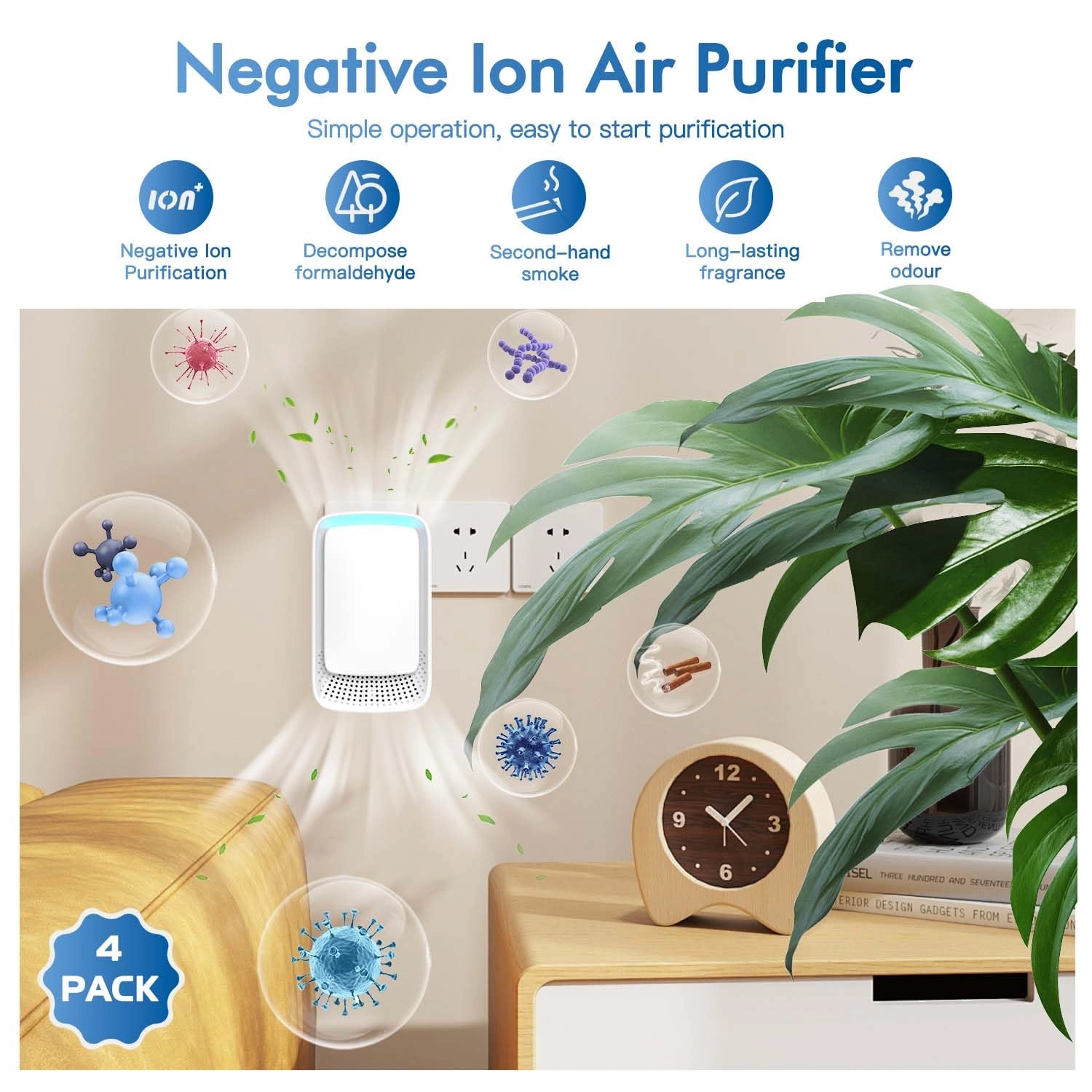 Air Ionizers - 4 Pack Plug In