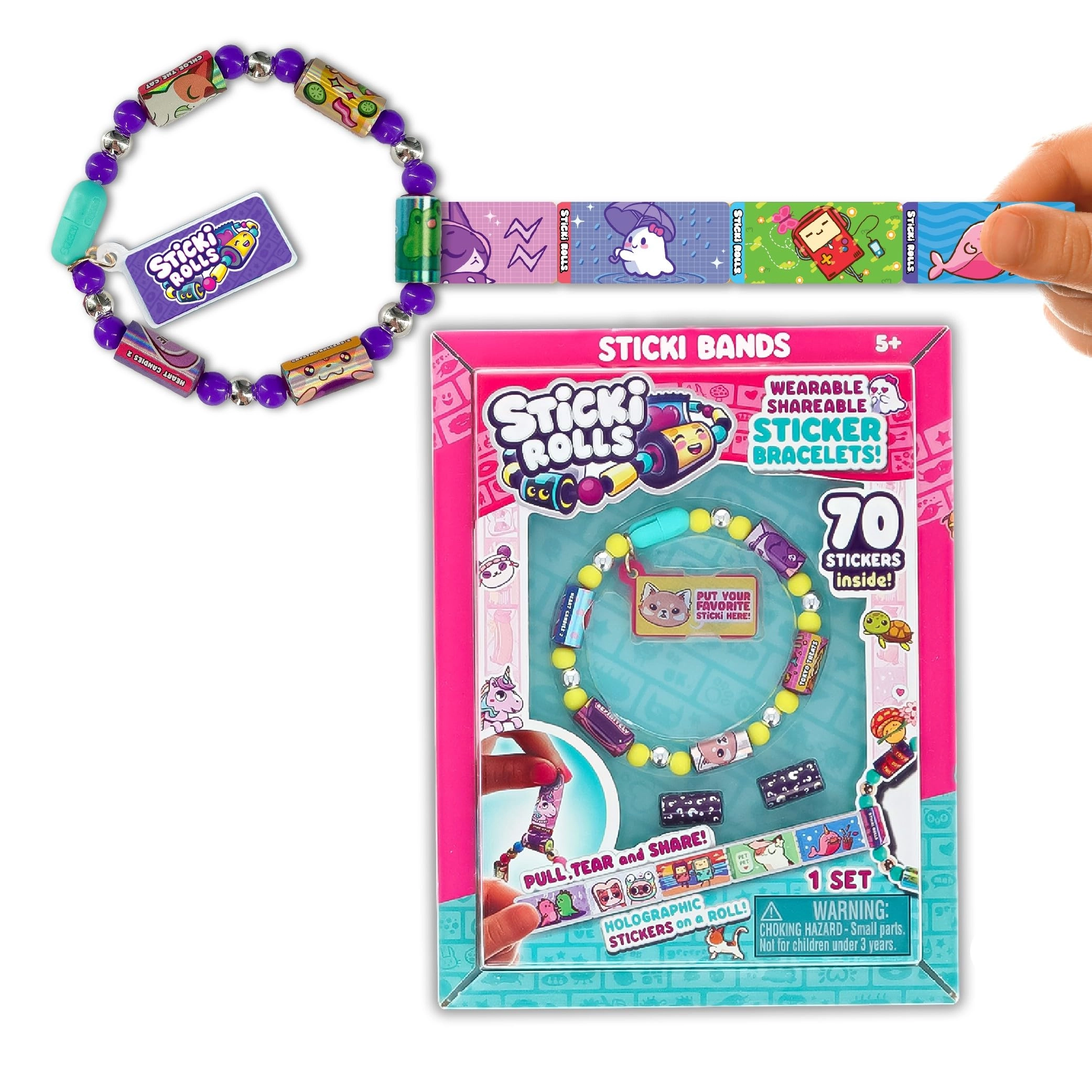 Sky Castle Sticki Band Acrylic Beaded Bracelet