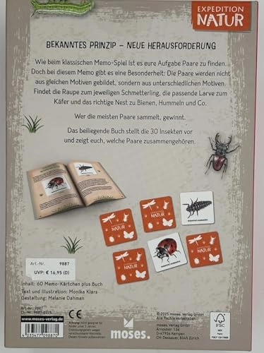 Das große Insekten Memo: Wer findet die meisten Paare? (English, German)