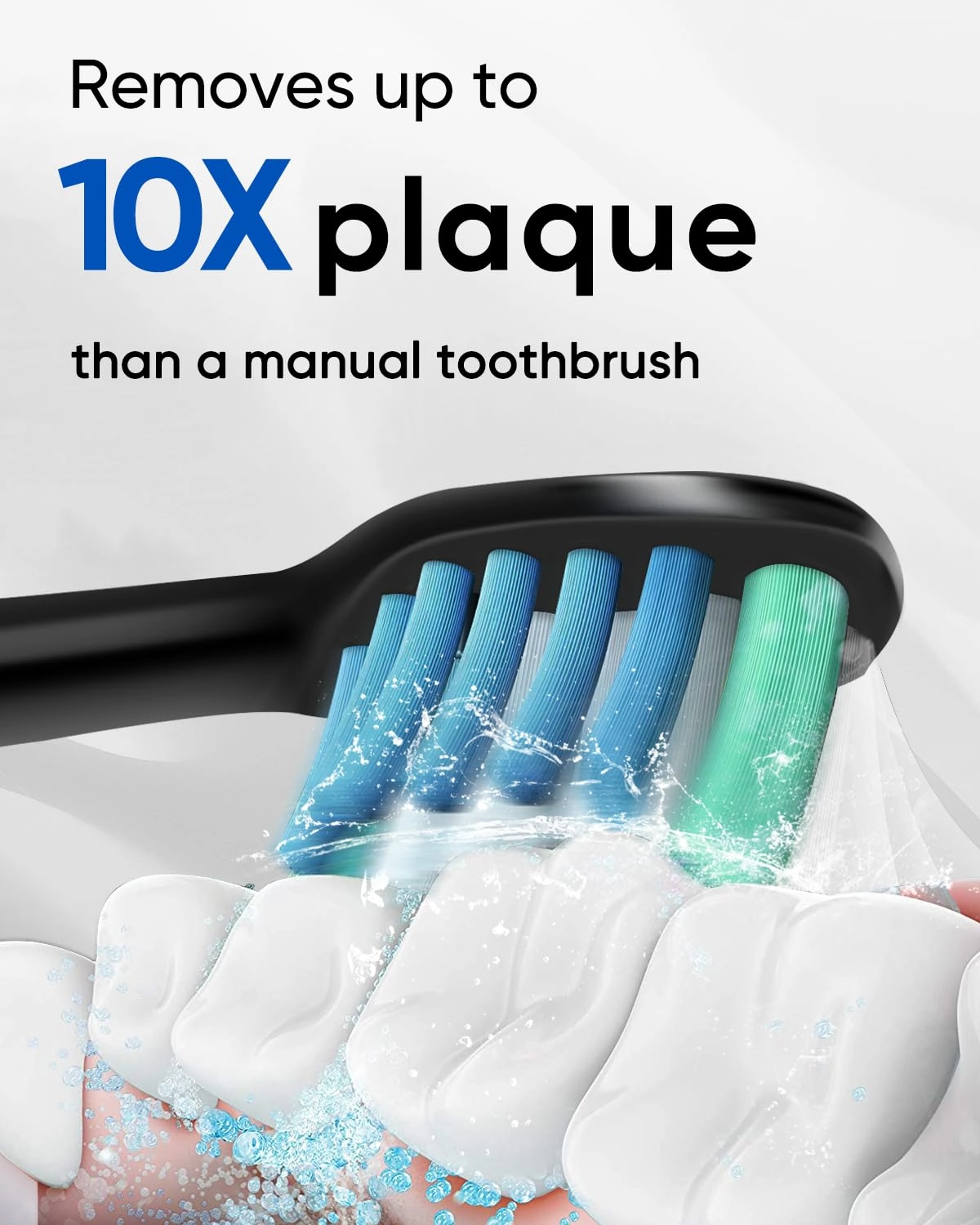 Electric Toothbrush Replacement Heads - 6 Packs Black