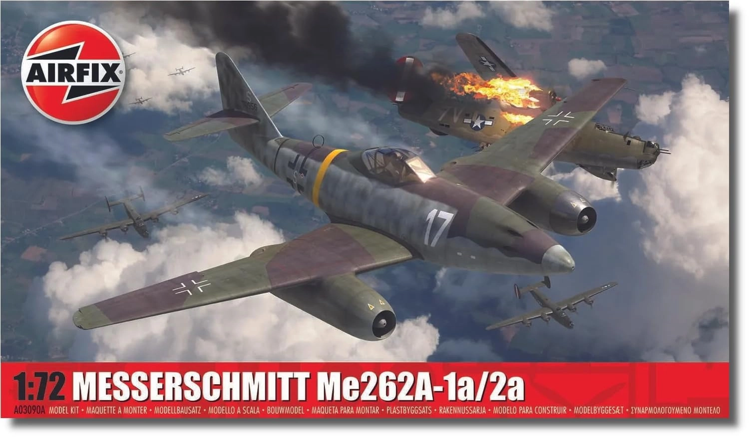 Hornby Hobbies Messerschmitt Me262A-1a/2a Model Kit (B0BT4RGSWW) - 1:72