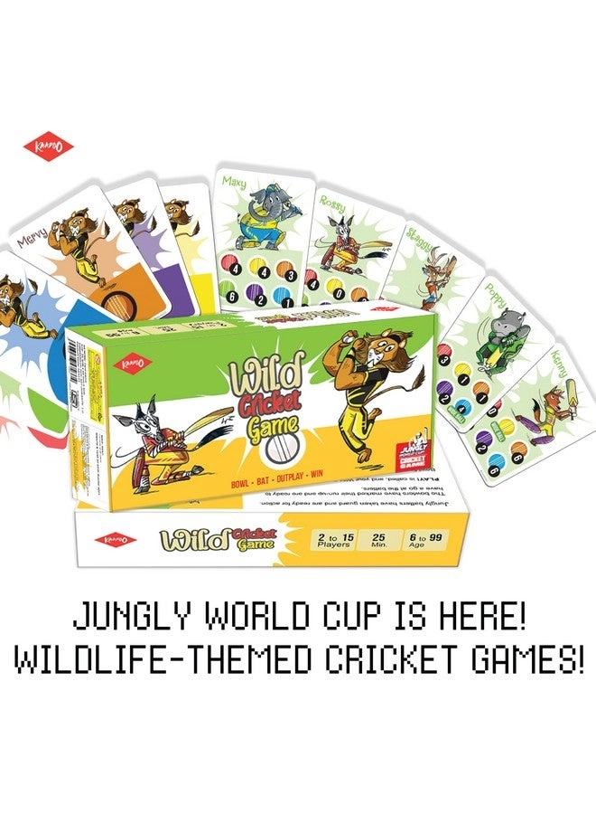 KAADOO Jungly Wild Cricket: Wildlife-Themed - Card Game