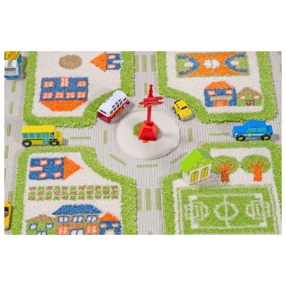 Traffic Design Educational 3D Carpet Playmat - Traffic Blue 12 months