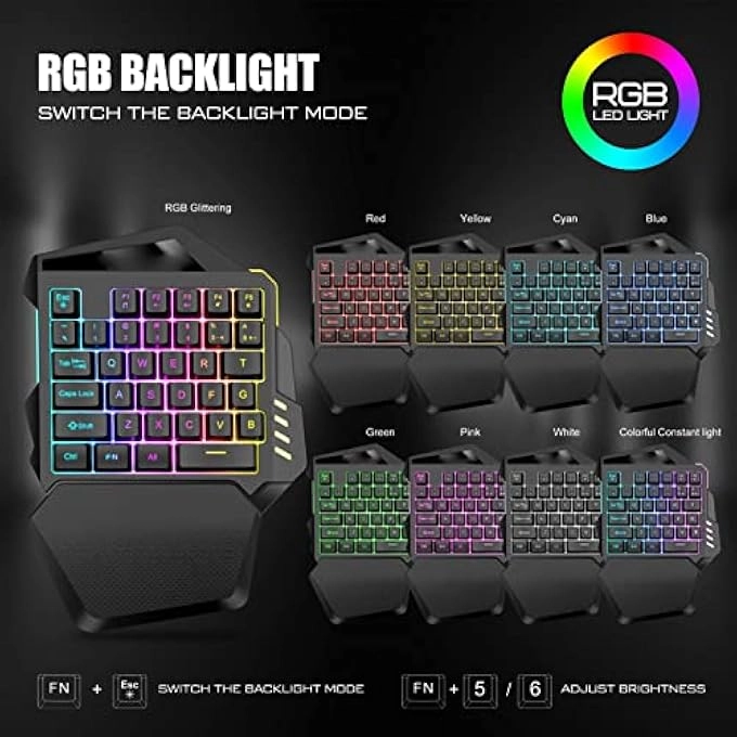 One Handed Gaming Keyboard - Wireless