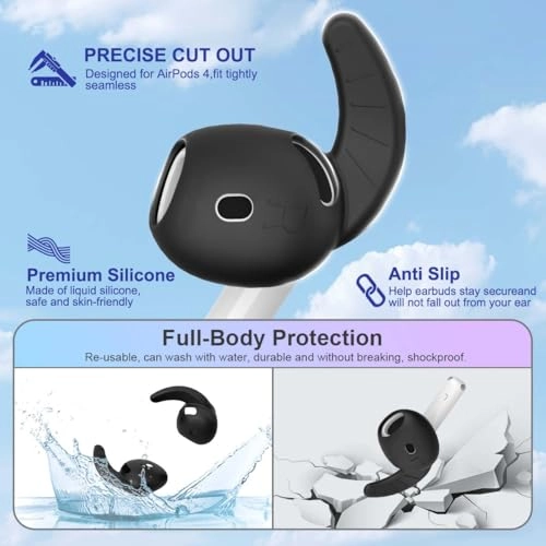 Ear Hooks for AirPods 4 - 5 Pairs Anti-Slip
