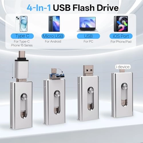 USB Stick - USB 3.0 Lightning Micro USB USB-C 256GB