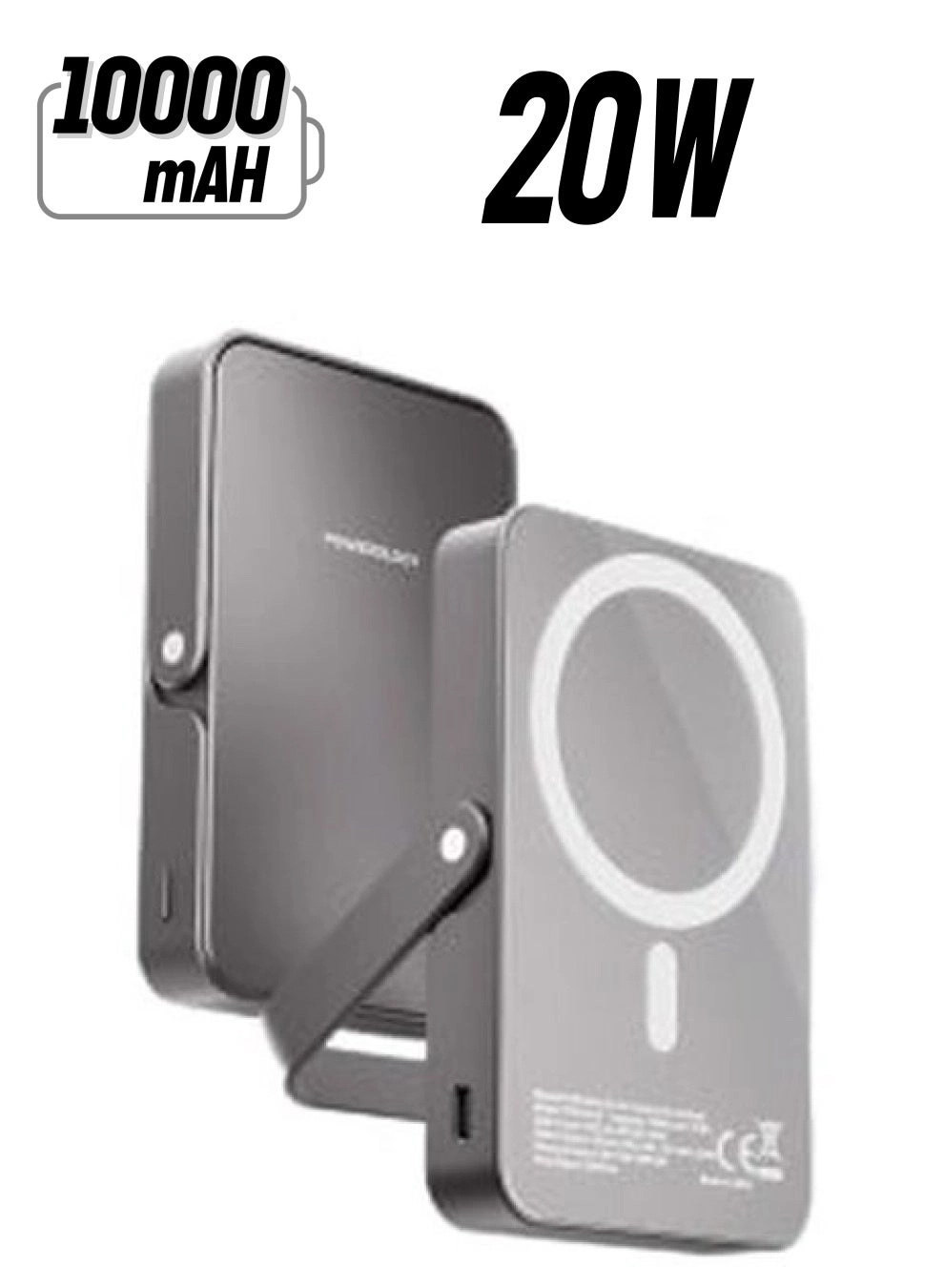 Powerology PPBCHA36-GY - 10000 mAh 20 W Fast-Charging