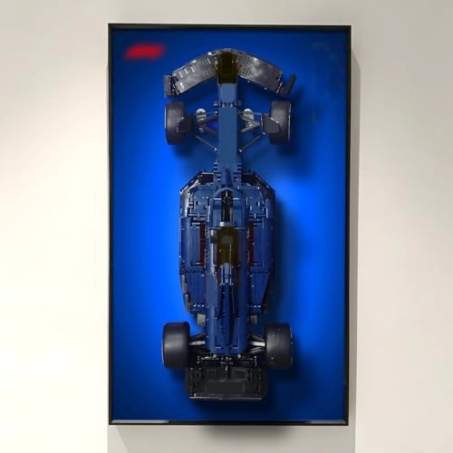 Display Wall Mount Compatible with Lego Technic 42206 F1 Race Car - 75 x 45 cm Aluminum