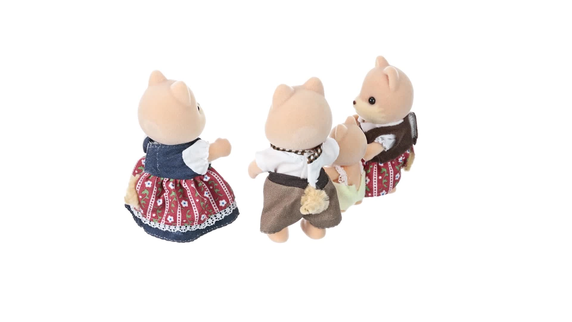 Caramel - Animal - Caramel Dog Family - 36.0 Caramel,Sylvanian 4 4 figures