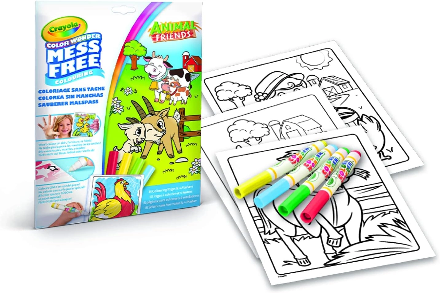 Crayola Color Wonder Coloring Pad & Markers - 4 Markers