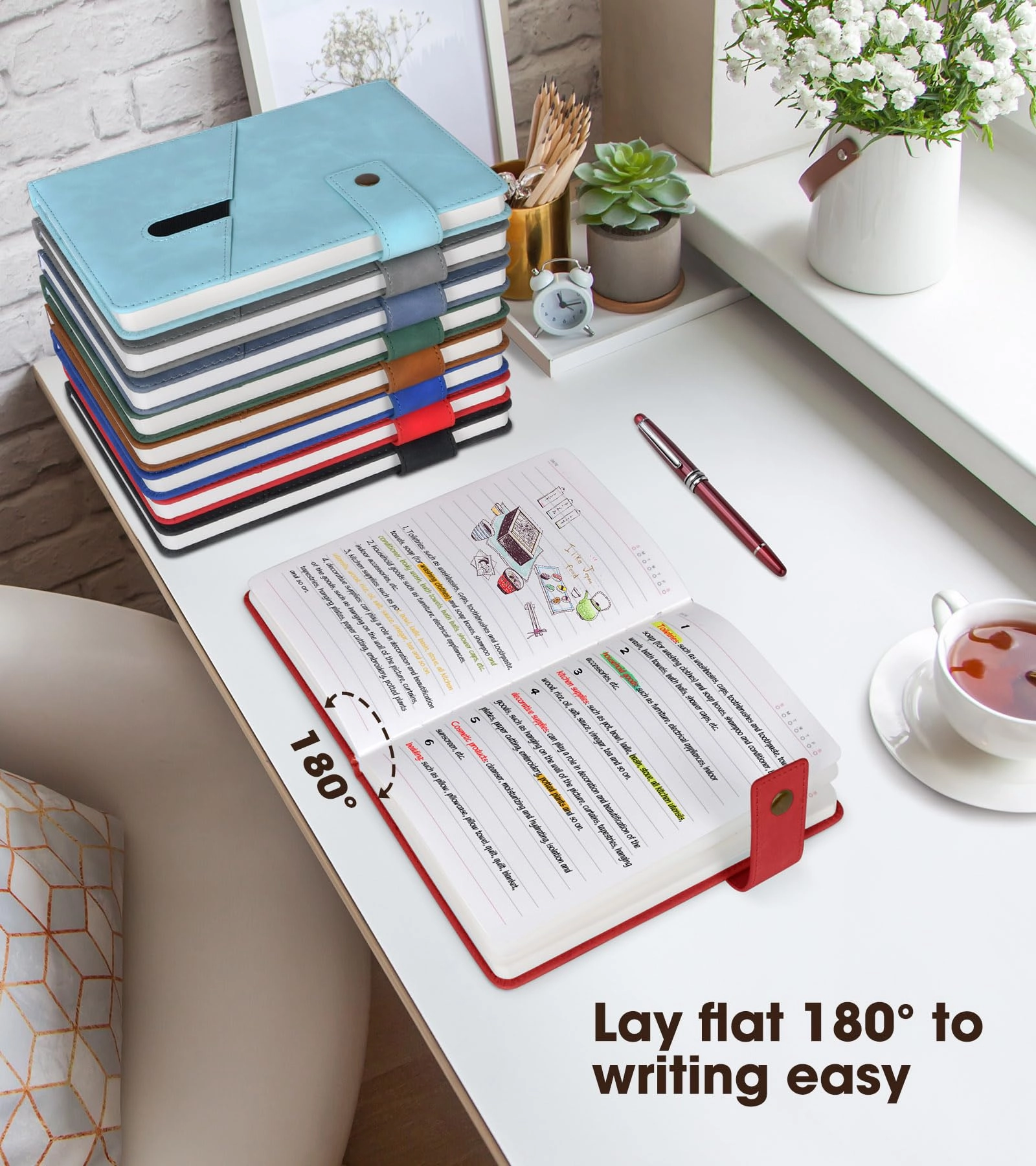 Lined Leather Journal - A5 200 Pages