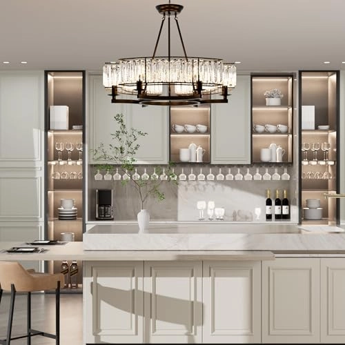 Crystal Chandelier - 2700K 4500K 6500K Dimmable