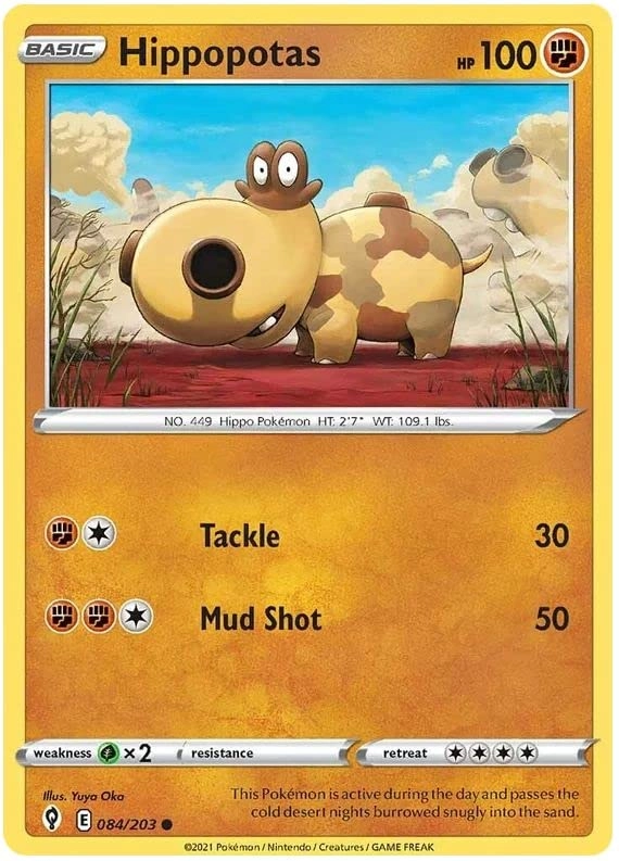 Pokémon Pokemon Hippopotas 084/203 (SWSH Evolving Skies) - English