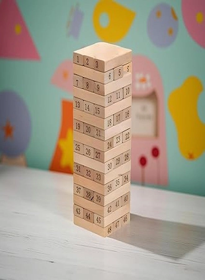 Panchani Wooden Tumbling Tower Game - Indoor Stacking Puzzle Blocks