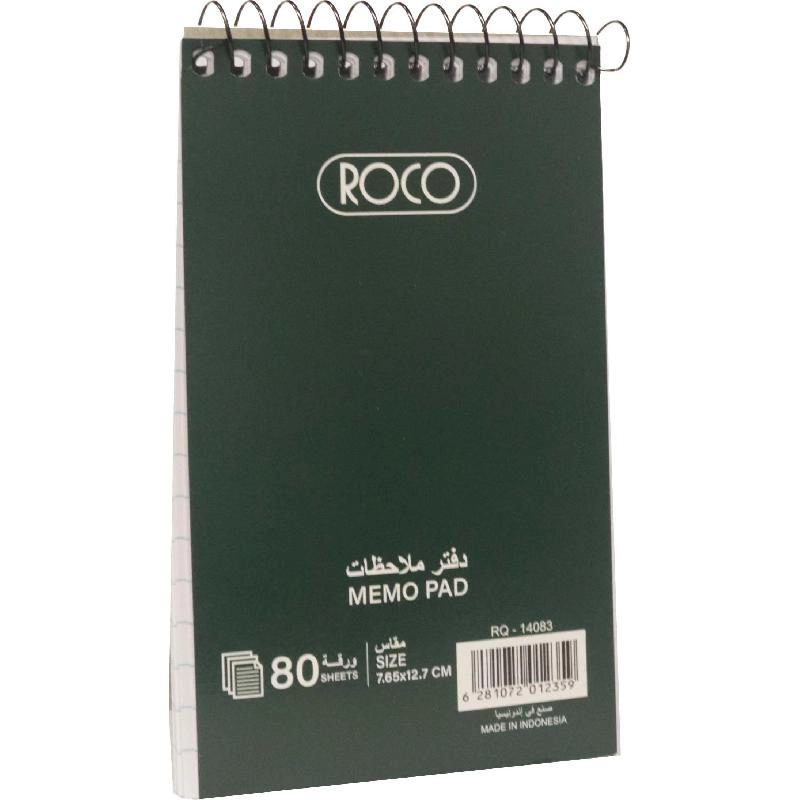 Memo Notebook A7 Spiral - Lined 60 Sheets