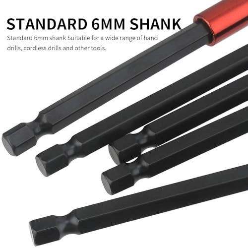 Drill Bit Extension Holder - 2, 4, 6-inch 1/4" hex shank