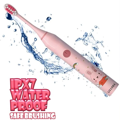 Kids Sonic Tooth Brush - 5 Modes 3 Brush Heads Rechargeable