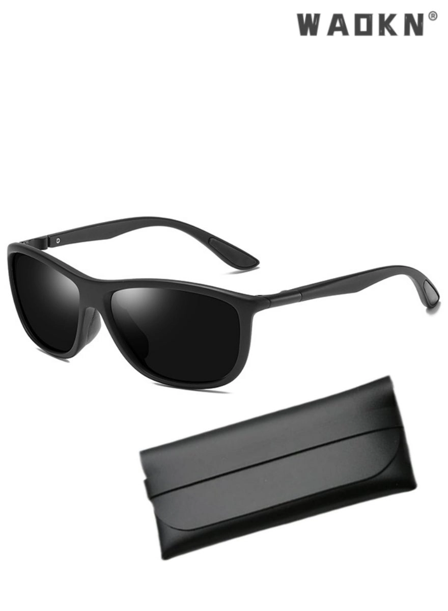WAOKN Polarized Square Sunglasses - 45mm Grey