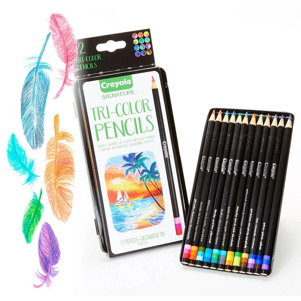 Tri Shade Colored Pencils - 12