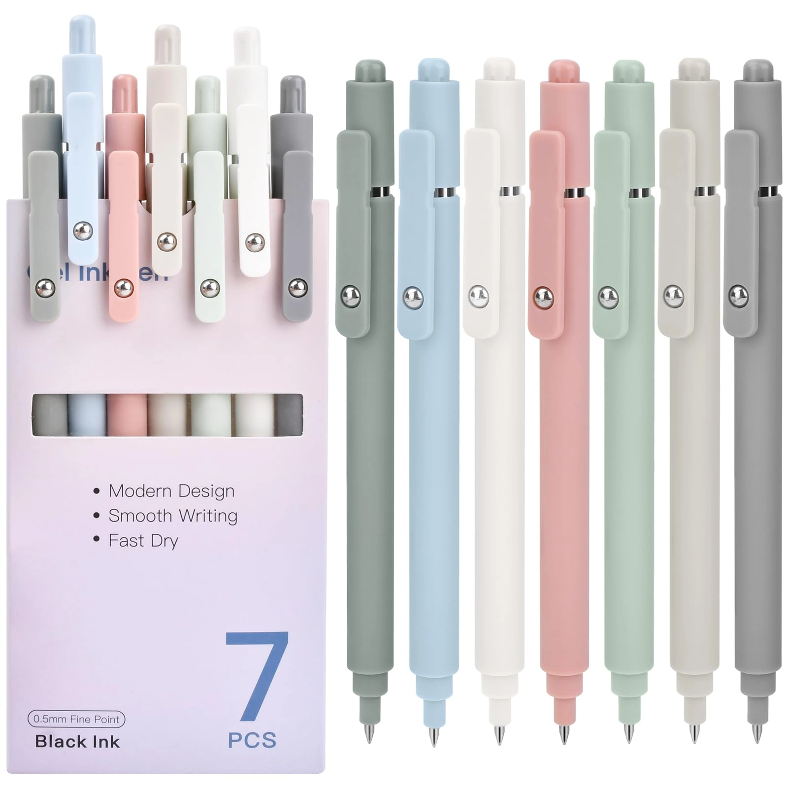 Donse Gel Pens - 7 Pcs 0.5mm