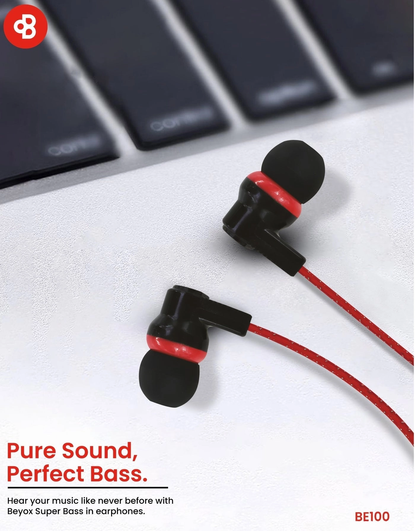 Beyox Echo Beats BE100 - Wired Earbud