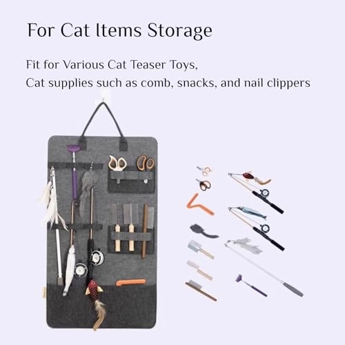 Cat Toy Storage Hanging Bag - Polyester