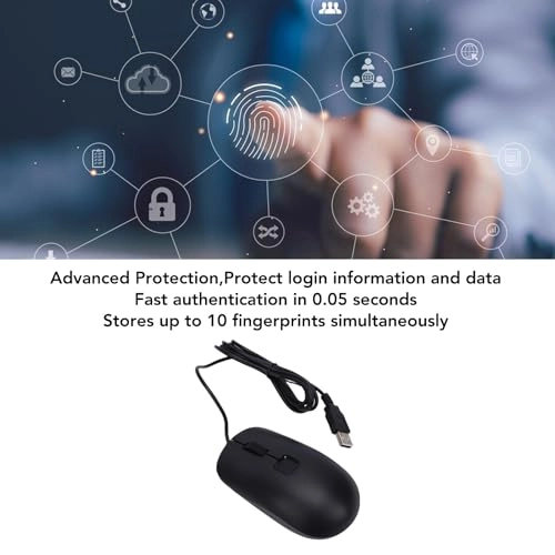 Fingerprint Reader Mouse - Wired