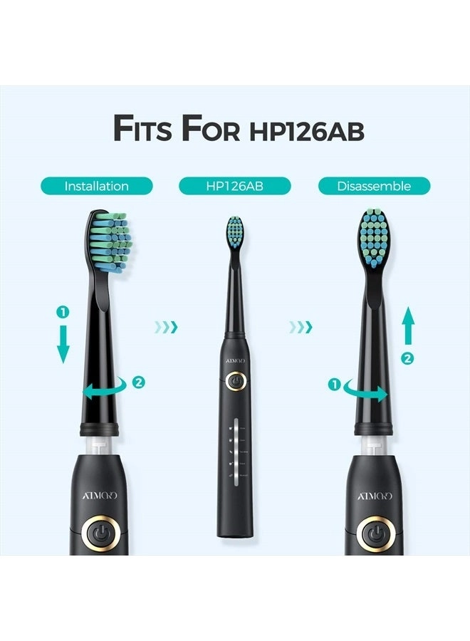 Replacement Brush Heads - Pack of 6 Black